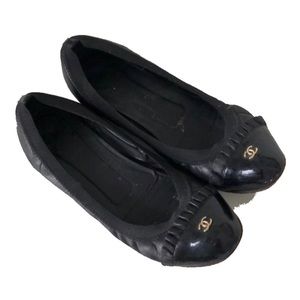 Chanel Black Flats